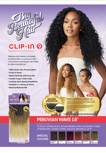 Outre Human Hair Premium Blend Clip-In Big Beautiful Hair Peruvian Wave 18" 9pcs