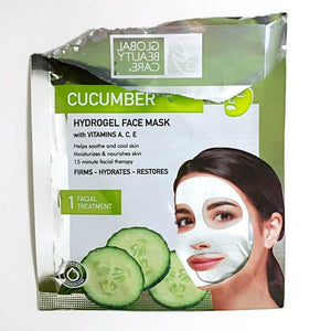 GLOBAL BEAUTY CARE CUCUMBER HYDROGEL FACE MASK