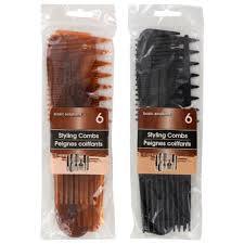 Salon Quality Assorted Plastic Styling Combs (6 in 1) - Diva By QB