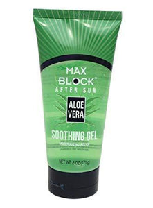 Max Block After Sun Aloe Vera Soothing Gel, 5.5 oz. - Diva By QB