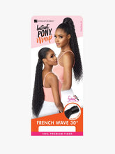 Load image into Gallery viewer, Sensationnel Synthetic Ponytail Instant Pony Wrap FRENCH WAVE 30&quot;