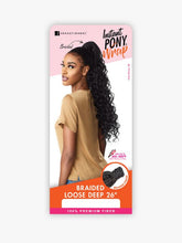 Load image into Gallery viewer, Sensationnel Synthetic Ponytail Instant Pony Wrap - BRAIDED LOOSE DEEP 26