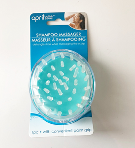 April Bath & Shower Shampoo Massagers with Convenient Palm Grip