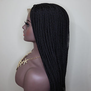 Customized Knotless Braided Lace Closure Wig