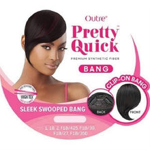 Load image into Gallery viewer, SLEEK SWOOPED BANG- Outre Premium Synthetic Pretty Quick Clip on Bang - Diva By QB