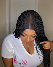 Load image into Gallery viewer, Center Part Lace Closure Braided Wig with Baby Hairs