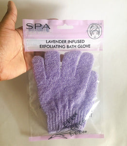 April Bath & Shower Spa Infused Exfoliating Bath Gloves