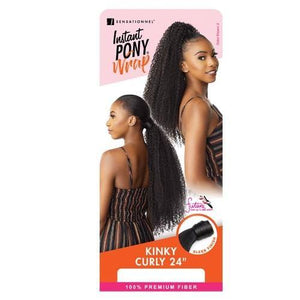 Sensationnel Instant Pony Wrap Synthetic KINKY CURLY 24" - Diva By QB