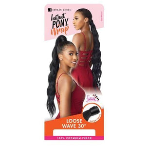 Sensationnel Synthetic Ponytail Instant Pony Wrap LOOSE WAVE 30" - Diva By QB